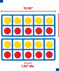 Giant Magnetic Foam Ten Frames Set With 20 Counters For Early Math Concepts, Addition And Subtraction, Durable Classroom Tools For Hands On Learning With 2 Frames shown with measurements