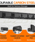 48 Inch Garage Tool Organizer Wall Mount Tough As Nails Heavy Duty Storage Rack With Adjustable Hooks Holds Up To 520lbs Metal Construction Powder Coated Anti Rust Finish Easy Install