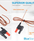 Type K Thermocouple Bead Probe 0.16In Dia 1m Cable -40C To 260C High Precision Temp Probe with connectors shown