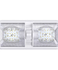 RV Ceiling Double Dome LED Light Fixture With On Off Switch For Car RV Trailer Camper Boat 12V Natural White 4000 to 4500K 550 Lumens