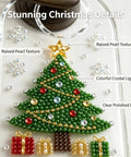 Create Your Own Stunning DIY Pearl Crystal Door Hanger Kit With Sparkling Diamond Accents For A Festive Tree Theme That Makes Any Doorknob Look Just Perfect For Holiday Seasons And Special Occasions Year Round. Acrylic Christmas tree door hanger kit with pearl beads and clear crystal details