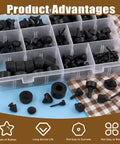 160 Piece Rubber Bumper Kit for Cars with 12 Styles Replacement Bumpers Black Durable Rubber for Most Vehicle Models