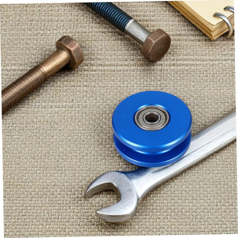 Heavy Duty Fitness Pulley Wheel With Aluminum Alloy U Groove And Dual Bearings, Silent Roller For Cable Pulley Systems, Gym Equipment Accessory For Home Gyms And Commercial Setups, Smooth, Durable, And Low Noise Performance, blue wheel on wrench