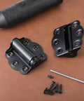 Heavy Duty Stainless Steel Screen Door Hinges 2 Pack Built to Last Adjustable Self Closing Spring Loaded Black Finish