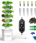 Vertical Hydroponics Garden Tower Kit With Six Levels And 36 Pods for Indoor Outdoor Herbs Fruits High Yield Farm to Table