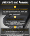 Brake controller kit 8507111; front view infographic showing compatibility and installation.