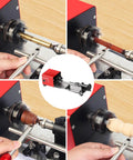 2 Inch Mini 3 Jaw Self Centering Woodworking Chuck with M18x1.5 Thread and 0.4 Inch Connector for Mini Lathes in use