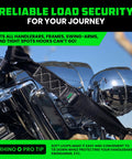 Soft Loop Tie Down Straps 4 Pack 1.6 Inch By 17 Inch Heavy Duty 5000 Lbs Break Strength Motorcycle Handlebar Straps in use