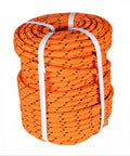Tough As Nails Half Inch By 200 Feet Double Braid Polyester Rope For Arborist Rigging And Multipurpose Bull Rope Perfect For Farm Boat Or Ranch Use Orange coiled
