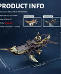 3D Wooden Puzzle For Adults Whale Ark Model With Mechanical Motion And Ocean Sounds DIY Building Kit For Creative Home Decor And STEM Projects In Starlight Blue, Eight To Ten Hours Assembly, Challenging Yet Rewarding. Starlight blue 472-piece wooden whale ark model, 477 x 253 x 242 mm