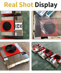 Electric 25 Ton Machinery Skate Dolly With Remote Control for heavy industrial moving, shown in four-angle real shot display.