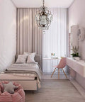 Chandelier Modern Mini Shabby Chic Cozy 1 Light Bronze Farmhouse Crystal Pendant Ceiling Fixture Foyer Pendant Lighting For Island Entryway Kitchen Sink And Small Girls Room Decor in elegant girls room setting.