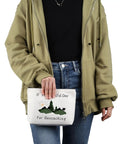 Person holding Geocaching Makeup Bag For Outdoor Lovers It Is A Beautiful Day For Geocaching Gift Beige Durable Canvas Zip Bag For Travel Gear