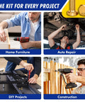 Tough As Nails 1425Pcs Grade 8.8 Metric Bolt And Nut Assortment Kit featuring zinc plated steel, used for home furniture and construction.