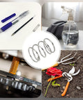 10 Pack 0.6mm Wire Diameter 8mm OD 10mm Length Stainless Steel Compression Springs for Ballpoint Pens and Small Repairs