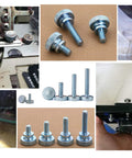 Knurled Thumb Screws M3 X 10Mm Flat Knurled Head Fully Threaded 30 Piece Set Carbon Steel Galvanized Finish shown in use
