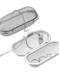 No Sweat Stainless Steel Ultrasonic Cleaner Baskets With Heavy Duty Locking Clips For Quick Watch Jewelry And Tool Washing That Makes Tidy Ups Absolute Breeze For Your Workbench Routine, pack of 2, fine mesh baskets.