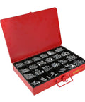 Heavy Duty Four Drawer Hardware Organizer With 2500 Piece Small Parts Kit Steel Cabinet With Removable Inside Trays open case