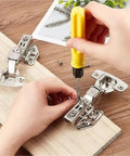 Installing Stainless Steel Cabinet Door Hinges With Hydraulic Damper Soft Close For Quiet Wardrobe Concealed Hardware Set