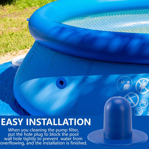 Six Pack Pool Plug Replacement And Drain Valve Cap Set for above ground pools installed on pool wall for maintenance and cleaning