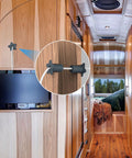 Four Pack Five Eighth Inch Wall Grommets For Starlink Mini Cable And Mounting Accessories installed in wooden RV wall interior