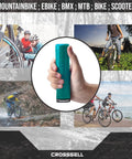 Lock-On MTB Grips For Mountain Bike BMX And E-Bike, Non-Slip Shock Absorbing 22.2mm Handlebar Grips In Sky Blue shown in use