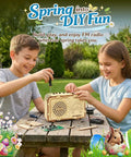 Totally Kid Friendly FM Radio Kit For Ages 8 To 13 Build A Working Radio With A DIY Wooden 3D Puzzle STEM Toy Safe Basswood Educational Science Kit For Kids 88 To 108 MHz, kids assembling basswood FM radio