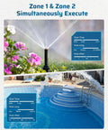 Two Zone Hose Timer With Rain Delay And Manual Watering Programmable Sprinkler Timer For Garden And Yard Auto Irrigation