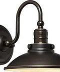 Baytree Lane Outdoor Wall Light Exterior Lantern, 1-Light LED 14W Dimmable in oil rubbed bronze, side view