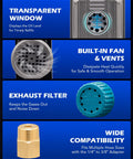 Orion Motor Tech 3-Gallon vacuum chamber kit with 3.5 CFM pump, tempered glass lid and 5 ft hose