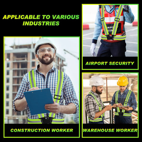 30 Pack Reflective High Visibility Safety Vests For Construction And Running Gear Lightweight Yellow Adjustable Straps One Size Fits Most