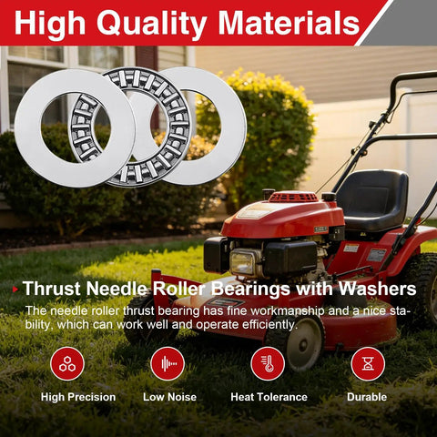 Thrust Needle Roller Bearing Set With Washers Two Set Pack Built Tough For Lawn Tractors And Automotive Steering Five Eighths Inch Bore