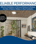Energy Star Bath Exhaust Fan 80 CFM Quiet 0.8 Sones White AER80LWH Model ceiling installation in modern bathroom