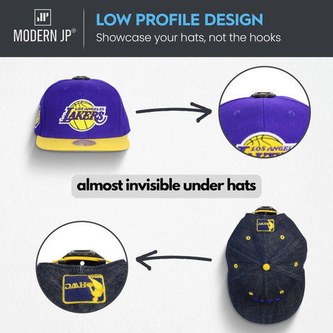 Killer 16 Pack Adhesive Hat Hooks For Wall Setup With Zero Hassle And Savage Strong Hold Perfect For Baseball Caps And Fitted Hats Working As A Sleek Wall Display Rack In Black To Level Up Your Cap Game