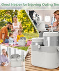 Portable Breast Milk Cooler Keeps 20 Oz Fresh Stash Icy For 24 Hours No Ice Hassle Needed Thanks To Medical Grade Steel Body Leakproof Container in various outing scenarios.
