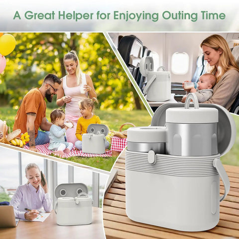 Portable Breast Milk Cooler Keeps 20 Oz Fresh Stash Icy For 24 Hours No Ice Hassle Needed Thanks To Medical Grade Steel Body Leakproof Container in various outing scenarios.
