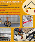 Heavy Duty Granite Slab Lifting Clamp With Killer Grip Wide Jaw Stone Carrier For Hassle Free Hauling Adjustable 66 To 125 Cm Opening lifting heavy blocks on a work site.