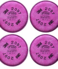 P100 Particulate Filters With Organic Vapor Relief, 2 Pairs (4 Filters), for Half and Full Facepiece Respirators, round purple filters.
