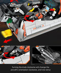 Interior view of F-35 Fighter Jet Building Set With Realistic Cockpit And Mechanical Linkage, showcasing functional controls.