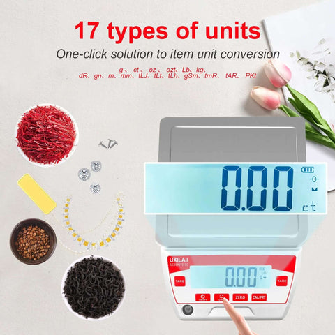 Crazy Precise Lab Scale 3200g Capacity With 0.01g Readability Electronic Analytical Balance Digital Scale For Lab Pros Jewelry And Scientific Use Includes 1Kg Calibration Weight Adjustable Feet Level Bubble Overload Alarm with items shown for scale size comparison