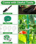 Self Watering Tomato Planter With Trellis For Patio tools including shovel, plant tape, clips, and wire for climbing plants