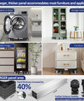 Heavy Duty Appliance Dolly With 10 Support Feet And Four Locking Swivel Wheels For Easy Moving Of Washers Dryers Fridges And Mini Refrigerators Smooth Rolling Stability And Secure Brakes For Safe Transport Around House with washer, mini fridge, and furniture