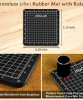 2-in-1 rubber mat with ruler for precise measurement and workbench protection