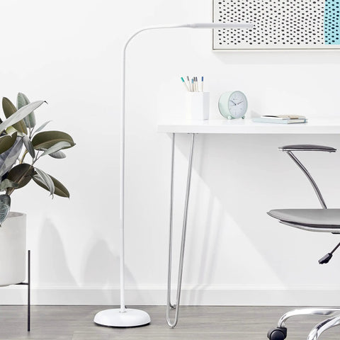 Unolamp LED Floor Lamp With Slim Flexible Arm And Touch Control Dope Standing Light For Living Room Bedroom Office Reading