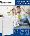 Family enjoying fresh air beside D360 True HEPA Replacement Filter For Winix D360 Air Purifier - 2 Pack, Captures 0.3 Micron Dust
