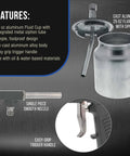Shop Grade Pneumatic Undercoating Spray Gun With Dead On Air Regulator And Bulk 25 Oz Suction Cup for rust-proofing features.