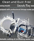 Heavy Duty Electric Concrete Circular Saw With 8800 Watt Brushless Motor and 3000 Rpm Smooth Stone Cutting Depth Of 27 Centimeters Featuring Built In Water Cooling and Some Kickass Durability with water spray