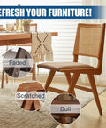Image showing scratched and dull wooden chair needing restoration with Ultimate Fix For Dry Leather And Scratched Wood.