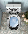 Toilet Seat Round Resin for Farmhouse, top view showing design and bowl, suitable for various toilet models.