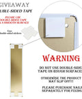 Instructional image showing double-sided tape use for Snag This Sick Vintage Metal Tin Sign Keep It Weird Wall Decor Plaque 4x16 Inches.